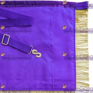 Delantal Masónico de Consejo, Bordado a Mano, para Maestro Ilustre Anterior |   Proveedor de Mandiles Masónicos - Product Image 5