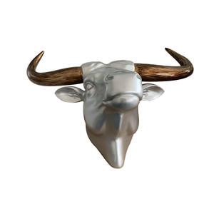 Sculpture <span class=keywords><strong>de</strong></span> tête <span class=keywords><strong>de</strong></span> <span class=keywords><strong>taureau</strong></span> Longhorn en faux taxidermie Mini Greydon - Product Image 2