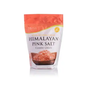 Bolsa de cierre de cremallera, saco de grano grueso, sal rosa del Himalaya, 2 lb.