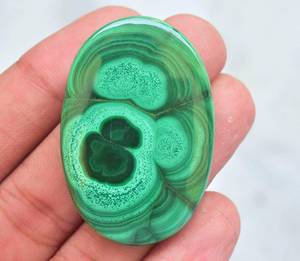 Malachite อัญมณีทรงหลังเบี้ย,อัญมณีทรงหลวมคุณภาพสูงรูปทรงตามสั่ง - Product Image 4
