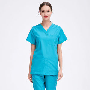 Femmes sur mesure en gros demi manches soins infirmiers gommages ensembles coupe ample à manches courtes uniformes médicaux pour les hôpitaux - Product Image 5