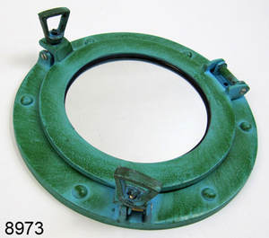 Ojo de buey náutico, ventanas de Color verde, acabado antiguo, ojo de buey náutico, redondo de aluminio, suministros de Metal - Product Image 2