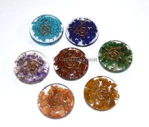 Obtenga en línea Orgone Chakra Plane Disc Set : Orgone Chakra Plane Disc Set para la venta Mascot Style productos curativos - Product Image 1
