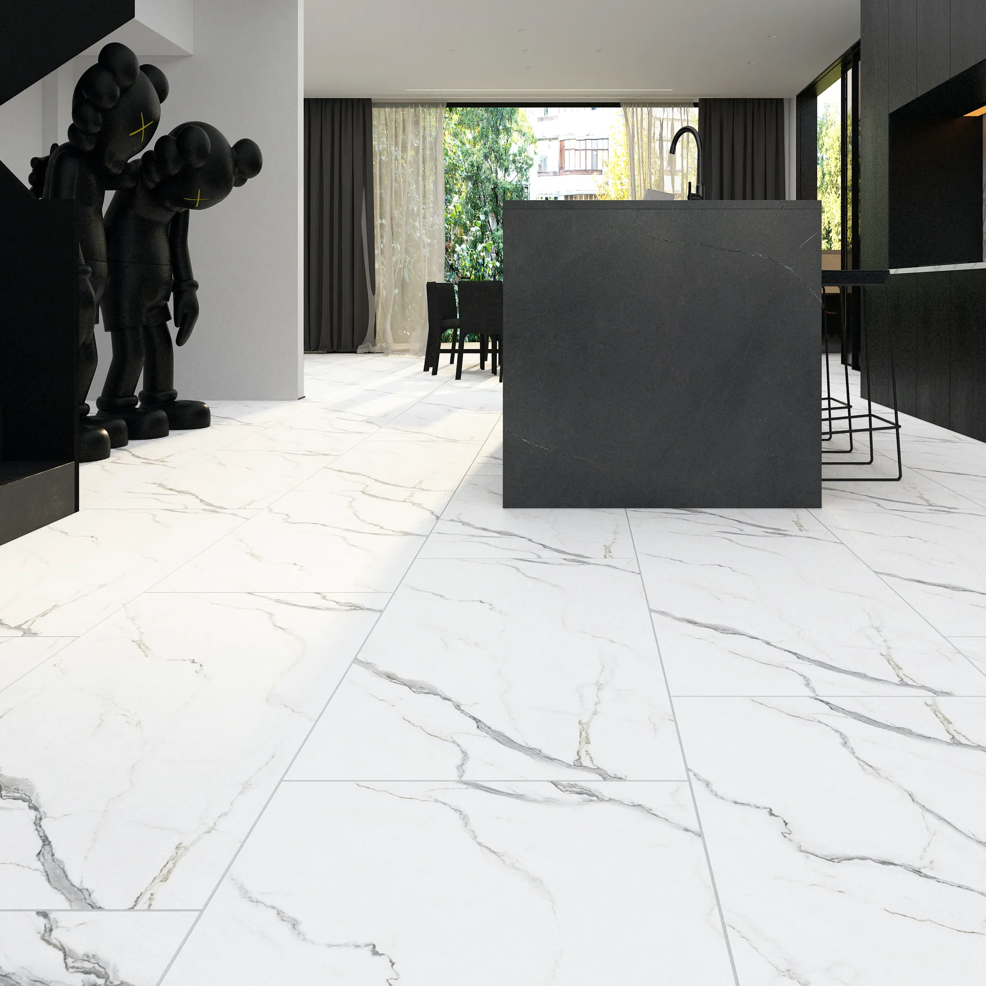 Telhas de porcelana 600x1200, alta qualidade, super luxuoso, novo design de mármore, look, telhas de porcelana