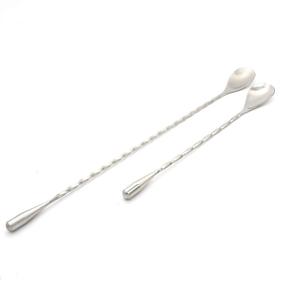 Cuchara de acero inoxidable de alta calidad, cuchara de acero con el mejor pulido de 2 piezas para barware con mango largo, tamaño personalizado y venta - Product Image 1