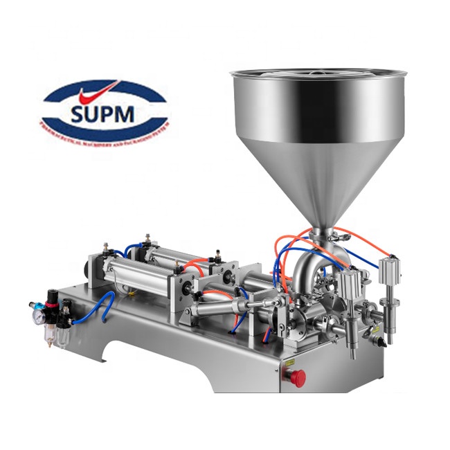 GFC-1000 по горизонтали с двойной головкой пневматический пастонабивная машина подходит для заполнения липкие материалы