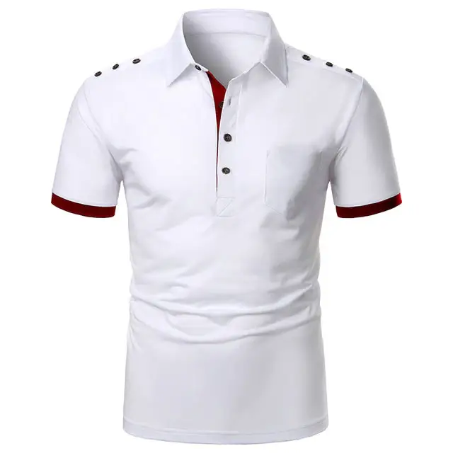 Polo GÖMLEK klasik gömlek boyunluk beyaz pike Slim Fit Polos nakış Polo GÖMLEK s % 100% pamuk erkekler için