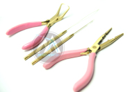 Pince à micro-anneau en or de qualité supérieure Kit d'outils d'extension de cheveux et de perles en acier inoxydable de haute qualité
