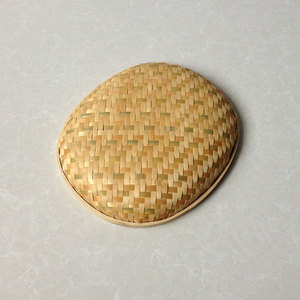 Venta al por mayor básica ecológica Beige bambú tejido cesta de frutas elegante rústico ovalado vajilla conjunto con colorido estilo plegable - Product Image 4