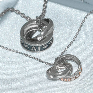 Collar con Colgante de Plata de Ley 925 Chapado en Oro Rosa, Estilo Romántico para Compromiso o Boda, para Mujer - Product Image 6