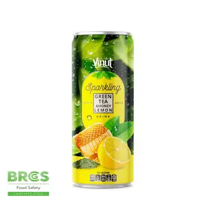 Köpüklü VINUT ücretsiz örnek, özel etiket, toptan tedarikçiler (OEM, ODM) ile 250ml YEŞİL ÇAY ve bal limon içecek