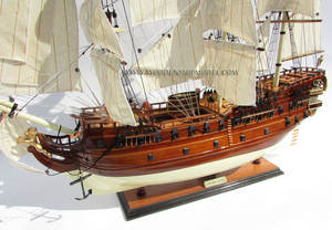 MODELO DE BARCO HISTÓRICO DE MADERA BON HOMME RICHARD - MODELO DE BARCO ALTA VEELA EN VENTA - Product Image 3