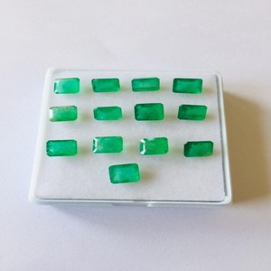 Gema Verde Natural de Corte Esmeralda de Grado AAA, Certificada por IGI, Accesorios de Joyería Sueltos, 14.50 CTS, 7.0X5.0 MM - Product Image 2