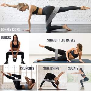 Banda elástica de tela de 208cm, bandas de resistencia personalizadas de círculo de cadera, conjunto de 3 bandas largas para glúteos - Product Image 5