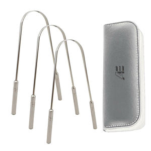 Raspador de Lengua de Acero Inoxidable, Reduce el Mal Aliento, Fácil de Usar, Limpiador de Lengua para Cuidado e Higiene Bucal - Product Image 1