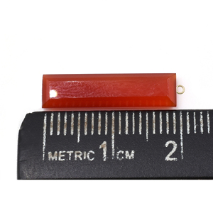 Pendentif en Onyx rouge de 22 à 24 MM, pierre naturelle, forme Rectangle, plaqué or - Product Image 3