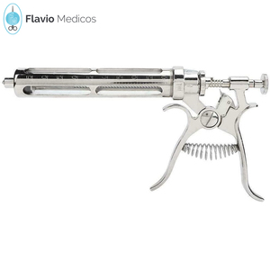 FLAVIO MEDICOS Seringue auriculaire en verre pour prélèvement, instruments en acier inoxydable durables et de haute qualité pour le bétail - Product Image 3