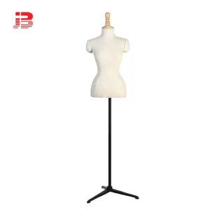 Full body dress form ladies garment clothes display fiberglass mannequin with wood base