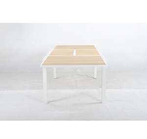 Modern Design Outdoor Garden <b>Aluminum</b> Dining Furniture Vietnam Acacia Wood <b>Table</b> for Kitchen Use - Product Image 1
