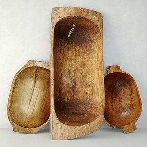 Bol à pâte en bois cuisine bol à salade rond en acacia 3 pièces et bol à pâte avec vente - Product Image 4