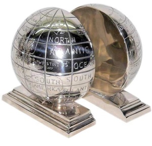 Vente chaude couleur or fer métal sculpture évider rotation décoratif monde globe Le meilleur article en aluminium de haute qualité - Product Image 2