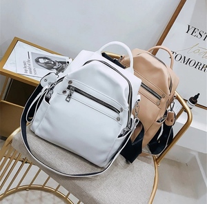 fashion girls Backpack bag genuine Leather college Schoolbag Ladies Shoulder bag high quality custom logo - Product Image 3