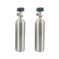 Gran oferta, cilindro de Gas CO2 de aluminio de 2L para acuario con válvula lateral frontal de alta presión W21.8 directamente de la fábrica de Taiwán