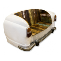 Sofá Cama Convertible Moderno de Acero Inoxidable de Dos Plazas para Muebles de Hogar y Uso en Parques y Villas