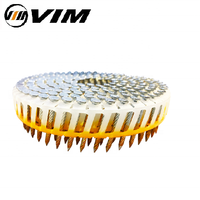Clous en spirale à tige filetée, cannelés, à anneau, lisses, en acier trempé HRC49-52, plaqué zinc, 15 degrés, pour feuilles de plastique VIM, couleur argent