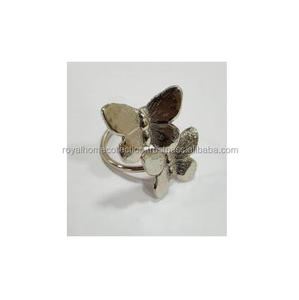 Best Quality Metal Napkin Ring Elegance <b>Butterfly</b> <b>Decorative</b> Napkin Ring Tissue Organizer Napkin Ring for Home Hotel Use - Product Image 3