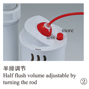 Chất lượng cao Watermark nhà vệ sinh Tank kép Flush van Phễu thoát nước Cơ chế - Product Image 2