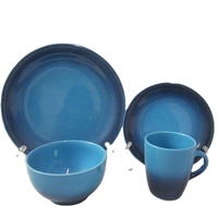 Ensemble de dîner en céramique enfants coloré en céramique mat L'océan Nautique Conception Dîner Ensemble Vaisselle Vaisselle En Céramique Porcelaine