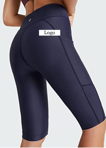 Hot Selling <b>Womens</b> Knee Length Long <b>Swim</b> <b>Shorts</b> High Waisted <b>Swim</b> Capris Pants With Pockets From Bangladesh - Product Image 5