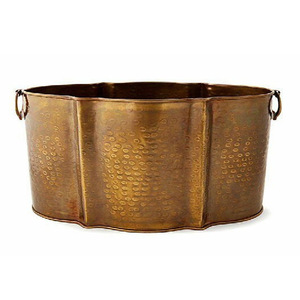 Macetas decorativas de alta calidad, juego de diseño estándar de tres macetas galvanizadas con estilo para decoración navideña a la venta - Product Image 3