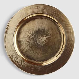 Plaque de chargement pour fêtes de mariage, accessoire en résine perlée, faite à la main, style indien, couleur or, pour hôtel et banquet - Product Image 4