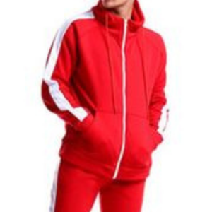 Chándales para correr para hombre con rayas laterales para hombre Otoño Invierno Fitness gimnasio ropa para correr para hombre manga larga con capucha abrigo chaqueta conjunto - Product Image 2
