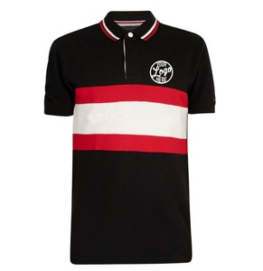 Polo décontracté à manches courtes et coupe ajustée pour homme avec revers à boutons imprimé de logo personnalisé anti-rides écologique - Product Image 6