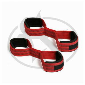 Straps Figure 8 Wholesale OEM Custom Logo Latex Slip Gym Wrist Straps Figure 8 Weightlifting - Product Image 5