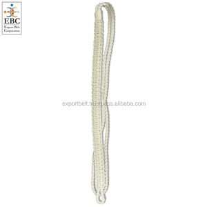 Longes tactiques blanches de garde de la circulation OEM cordons de sifflet vente en gros de cordons métalliques dorés ou argentés avec crochet à pointe métallique - Product Image 3