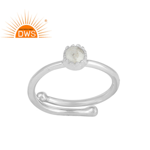 Round Cut Howlite Gemstone <b>Ring</b> High Quality <b>925</b> <b>Silver</b> <b>Ring</b> Fine Jewelry Supplier Classic Collection - Product Image 1
