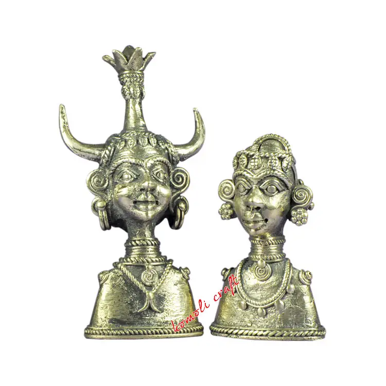 Feito à mão-Escultura-Bell Liga de Metal Esculturas-Tribal Dhokra Arte