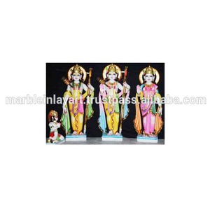 Statue artisanale magnifique en marbre indien de Ram Parivar - Product Image 1