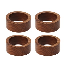Porte-serviettes en bois naturel fait à la main, 1 pièce, décoration pour Table en bois, anneau carré pour décoration, au meilleur prix - Product Image 5