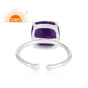 Púrpura Aventurina Piedra preciosa Diseñador Plata de ley Diseñador Anillos Proveedor de joyas Colección clásica - Product Image 3