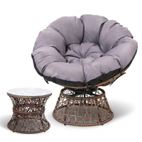 Indonesien Natural Home Living Möbel und Dekoration Eleganter Rattan Wicker Papasan Stuhl und Tisch