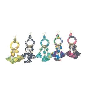 African Traditional Children's Gold Plated Bohemian Hoop <b>Earrings</b> Pair Handmade Acrylic <b>Resin</b> Lucite Anniversary India Wholesale - Product Image 6