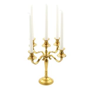 Candélabres en métal fini or, excellente qualité, porte-bougie fait à la main en gros, Design traditionnel, support de bougie fantaisie - Product Image 1