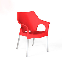 Chaise de jardin en plastique de haute qualité avec pieds en acier inoxydable