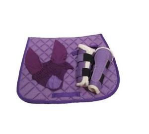 Shemax 2023 Top qualité vente chaude personnalisé en gros cheval violet coussin de selle bottes en tissu voile à la mouche plein cheval - Product Image 5