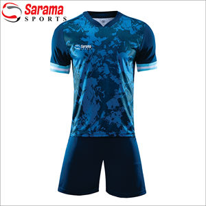 ชุดลูกฟุตบอลผ้าโพลีเอสเตอร์ชุดฟุตบอลแบบระเหิดชุด100% โลโก้ตามสั่ง - Product Image 1